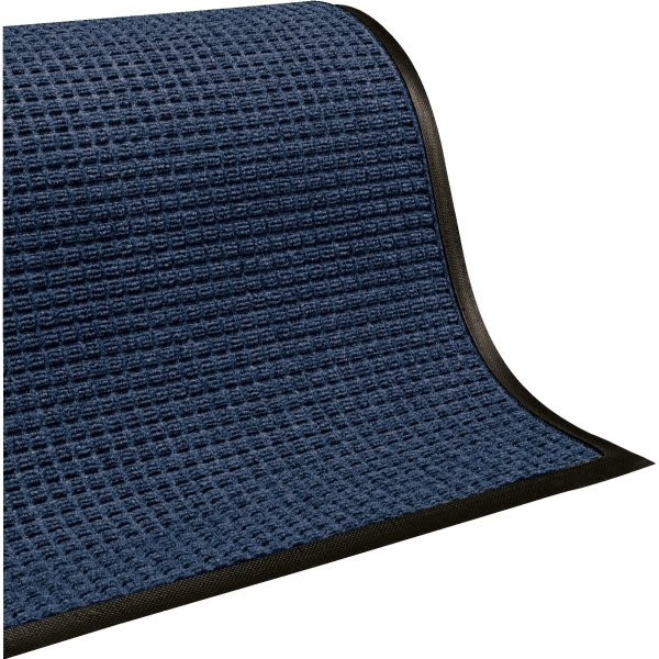 M+a Matting Waterhog Squares Classic Floor Mat, Navy, 5' X 3'