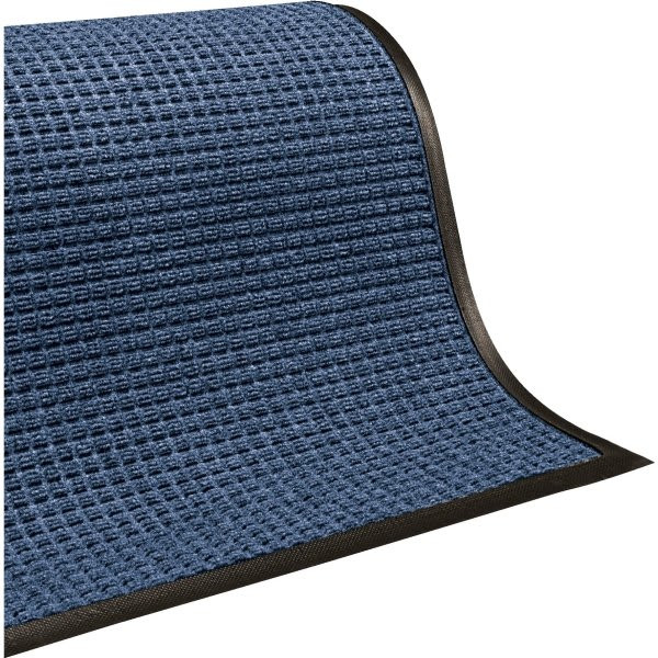 M+a Matting Waterhog Squares Classic Floor Mat, Medium Blue, 10' X 4'
