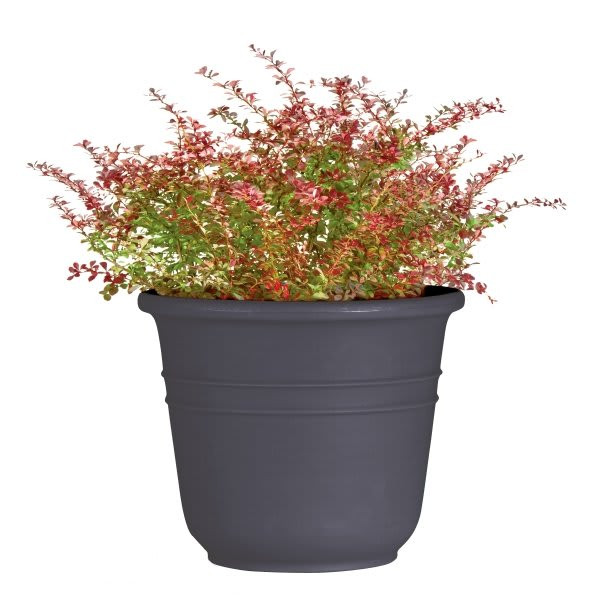 Classic Look Bell Planter, 17-1/2 Diameter, Charcoal