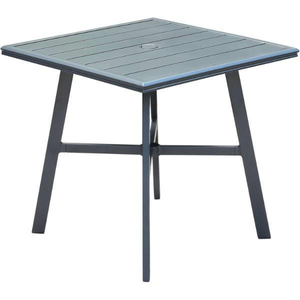 Cape Soleil Commercial Aluminum 30" Square Slat Top Table