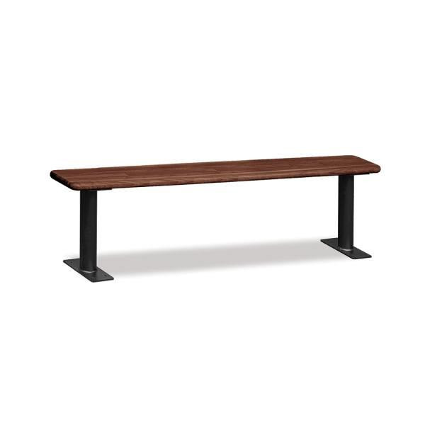 Salsbury Industries Wood Locker Bench 72 Inches Dark Finish
