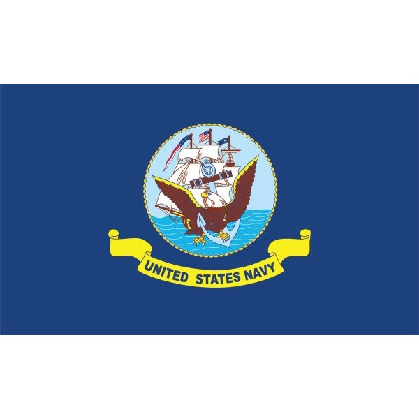 United States Navy Classic Military Flag, Heavy Duty Nylon, 5' X 3'