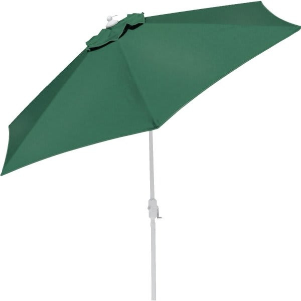 9' Crank Market Umbrella, Tilt, Forest Green