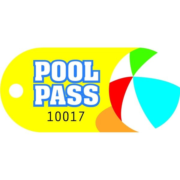 Pool Pass, Have-A-Ball Design, No-Fade Plastic, Package Of 100