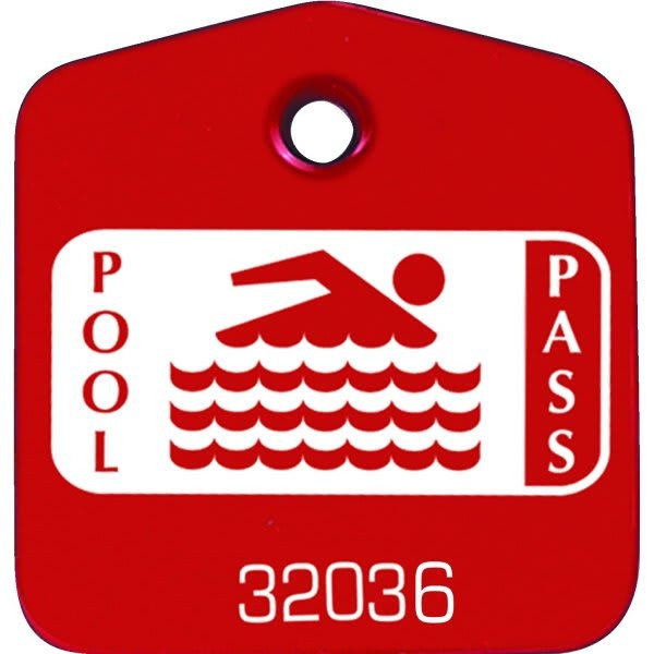 Recreational Pool Pass Red, Package Of 100