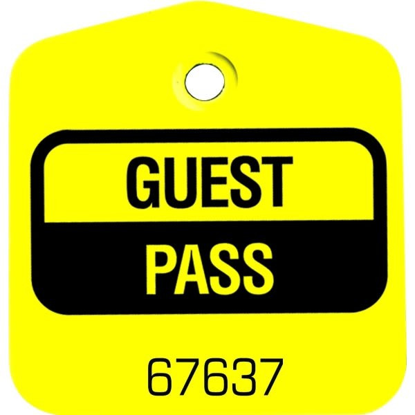 Recreational Guest Pass Yellow, Package Of 100