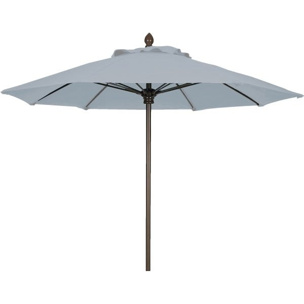 Fiberbuilt 7.5' Push-Up Market Umbrella, Marine Grade Cover, Natural