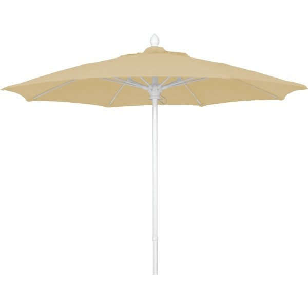 Fiberbuilt 7.5' Push-Up Market Umbrella, Marine Grade Cover, Antique Beige