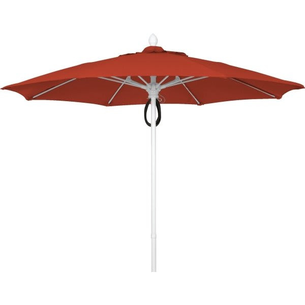 Fiberbuilt 9' Pulley-Pin Market Umbrella, Marine Grade Cover, Terra Cotta