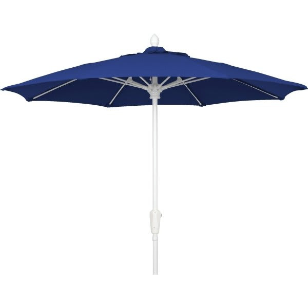 Fiberbuilt 9' Crank Market Umbrella, Marine Grade Cover, Royal Blue