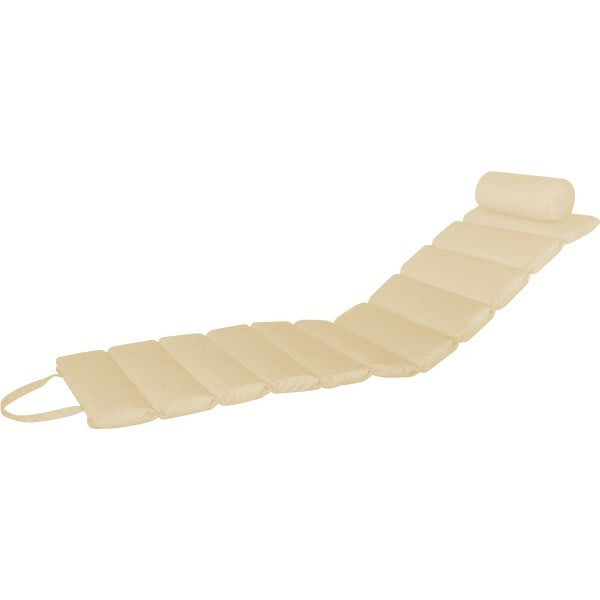 Fiberbuilt Custom Cushion, Channel Chaise In Sunbrella Antique Beige