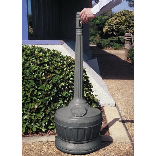 Commercial Zone Products 4 G. Cigarette Receptacle, Gray
