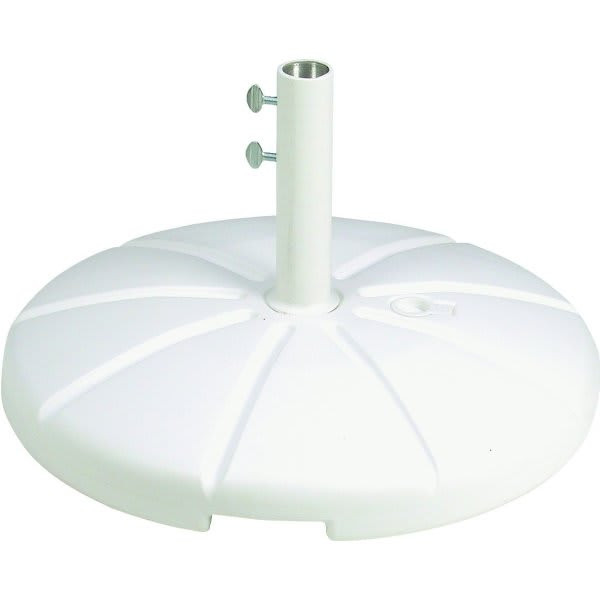 Grosfillex Resin Umbrella Base With Filling Cap, White