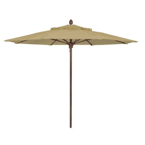 Fiberbuilt Riva Beige Acrylic Umbrella With Champagne Bronze Pole 11'