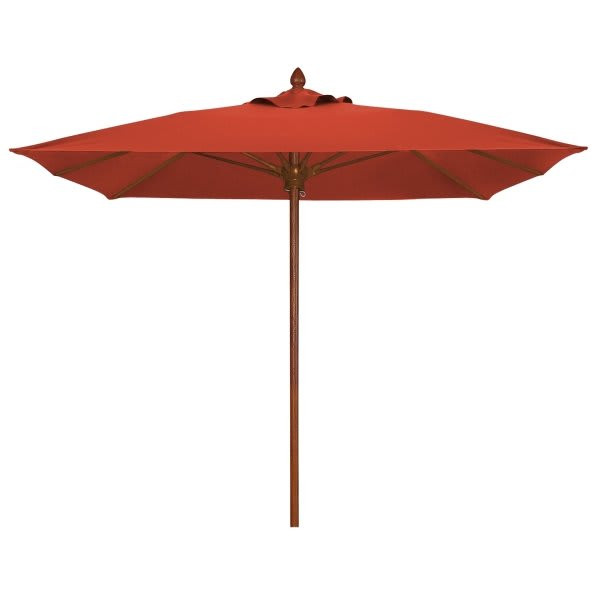 Fiberbuilt Bridgewater Terracotta Marine Umbrella With Teak Pole 11'