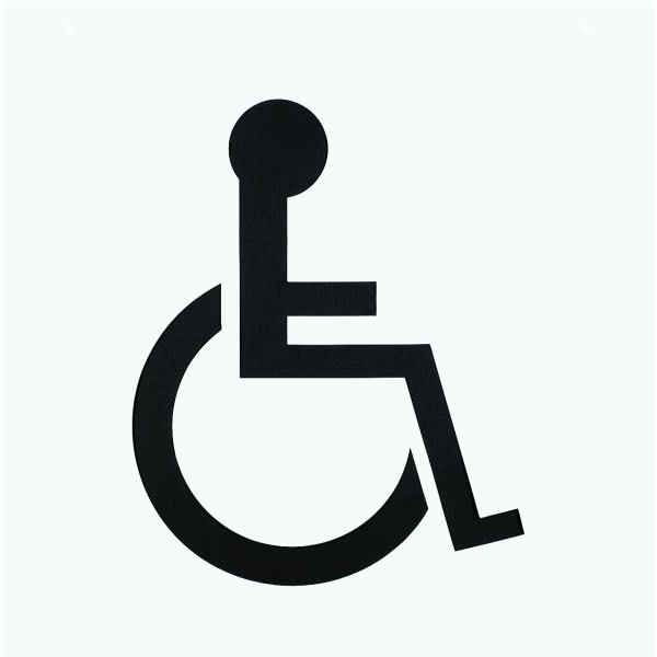 Hy-Ko Handicap Access Wheelchair Symbol Parking Lot Stencil, Reusable, 48 X 48"