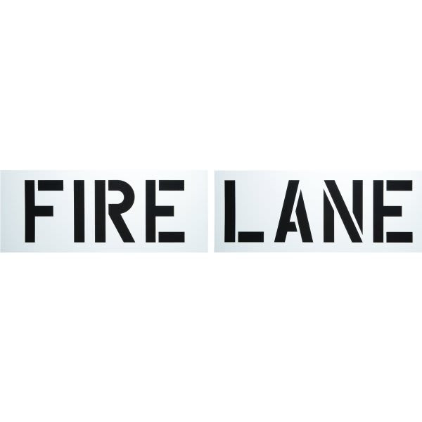 Hy-Ko "Fire Lane" Parking Lot Stencil, 12" Letters, 80 X 16"