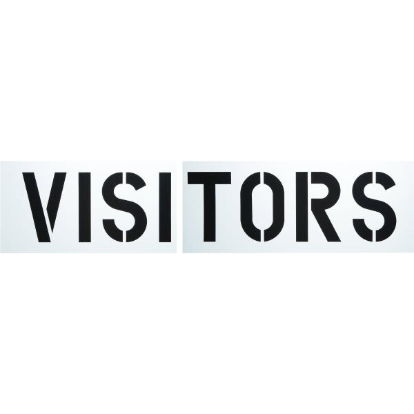 Hy-Ko "Visitors" Parking Lot Stencil, 12" Letters, 70 X 16"