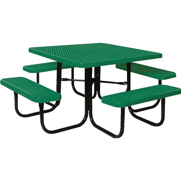 Ultrasite 46" Square Expanded Metal Table - Green/Black Frame