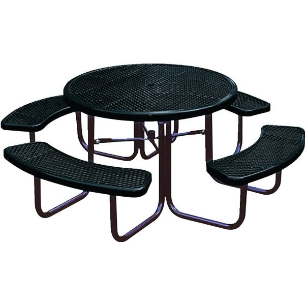 Ultrasite Table 46 Inch Expanded Metal Round - Black