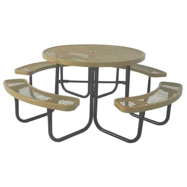 Ultrasite Table 46 Expanded Metal Round - Beige