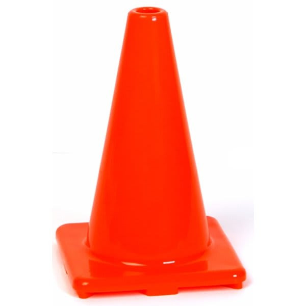 Hy-Ko 12" Vinyl Safety Cone, Pack Of 6