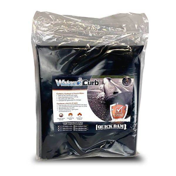 Quick dam Water Curb, 6.5"H X 10'L Water-Filled Flood Barrier