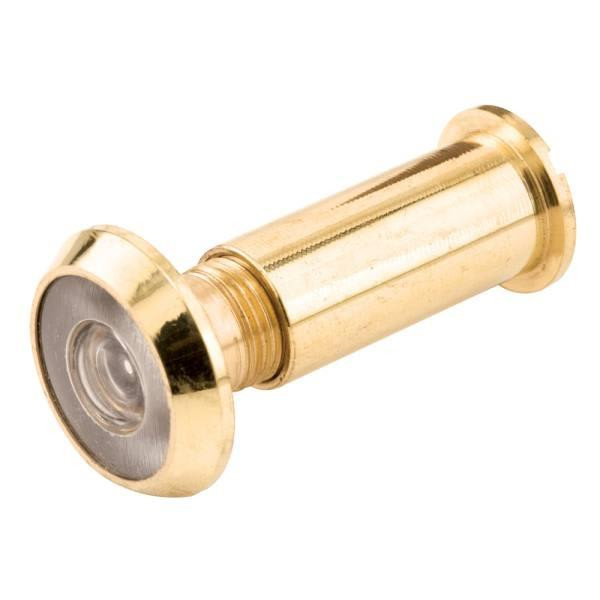 Defender Security 9/16in Bore 200-Degree Solid Brass Bright Brass , Door Viewer U 9891
