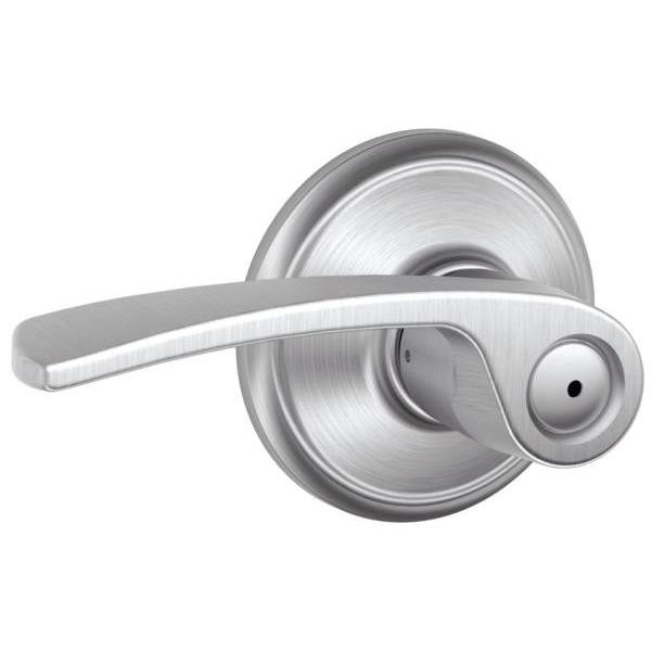 Schlage Residential F Ser Pvcy No Hand Satin Chrome Finish Merano Lever F40 MER 626