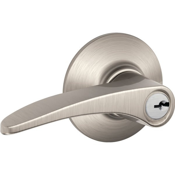 Schlage Manhattan Entry Lever, Satin Nickel F51A MNH 619