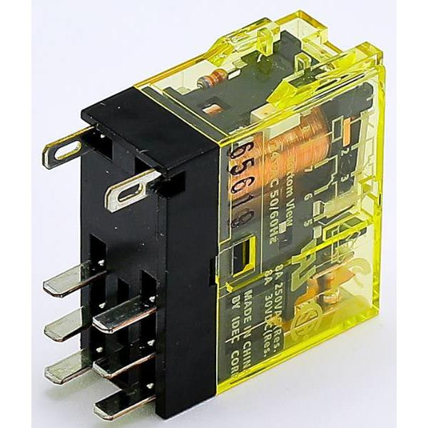 Idec Relays Electrical, Relay, Dpdt, 24vac, 8amp With Blade Terminals And Led RJ2S-CL-A24