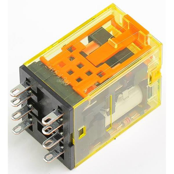 Idec Relays Electrical, Dpdt, 24 Vac, 10 Amp With Indicator And Latching Lever RU2S-A24
