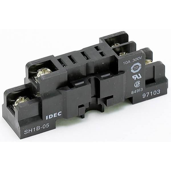 Idec Relays Electrical, Relay, Single Pole Standard Din Rail Mount Socket SH1B-05