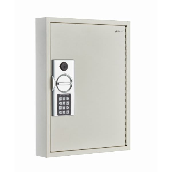 Adir Office 60-Key Steel Heavy-Duty Digital Lock Key Cabinet White ADI680-60-WHI