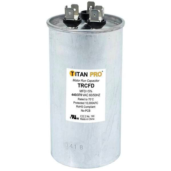 Packard Titan Pro Run Capacitor 35+4 Mfd 440/370 Volt Round, Box Of 5 TRCFD354