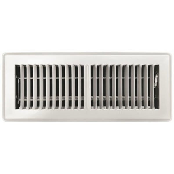 Truaire 4 In. X 12 In. White Floor Register 150MW 04X12