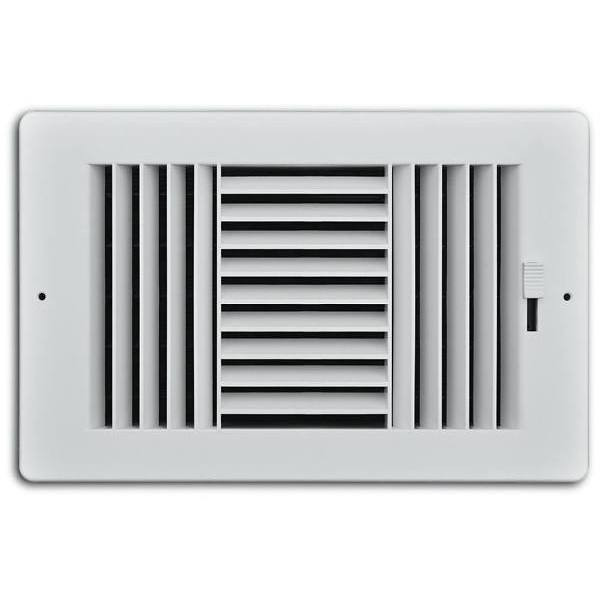 Truaire 10 In. X 6 In. 3-Way Plastic Wall/ceiling Register 103MP 10X06