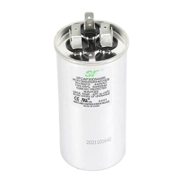Trane 30/5 Mfd 440 Volt Round Capacitor SFCAP30D5440R