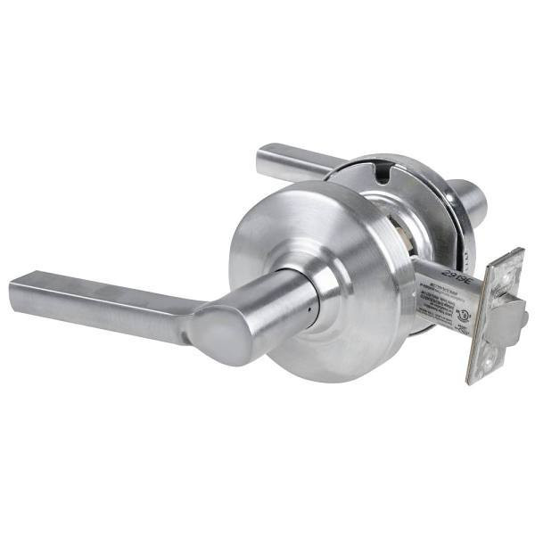 Schlage Grade 2 Passage Lock With Select Vandlgard, Latitude Lever, Satin Chrome ALX10 LAT 626
