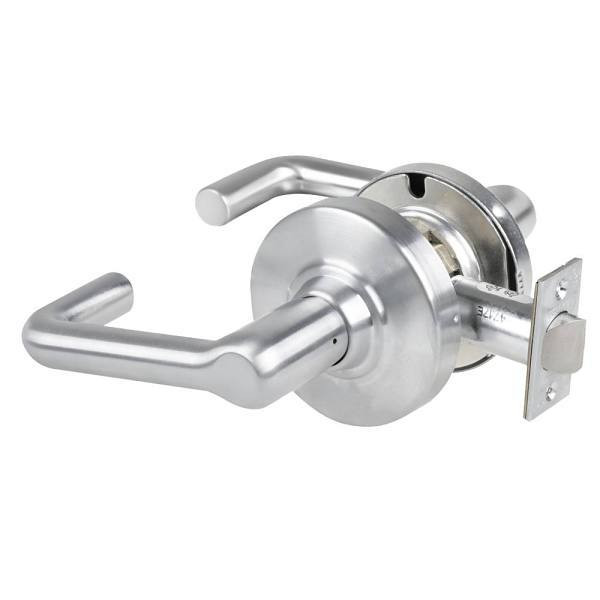 Schlage Grade 2 Passage Lock With Select Vandlgard, Tubular Lever, Satin Chrome ALX10 TLR 626