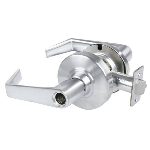 Schlage Grade 2 Classroom Lock With Select Vandlgard, Saturn Lever, Satin Chrome ALX70L SAT 626