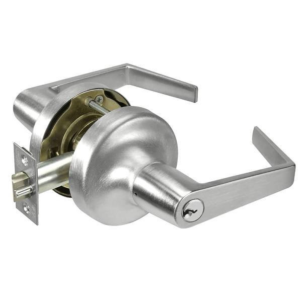 Yale Grade 2 Storeroom/Closet Cylindrical Lock, Augusta Lever, Satin Chrome AU5305LN 626