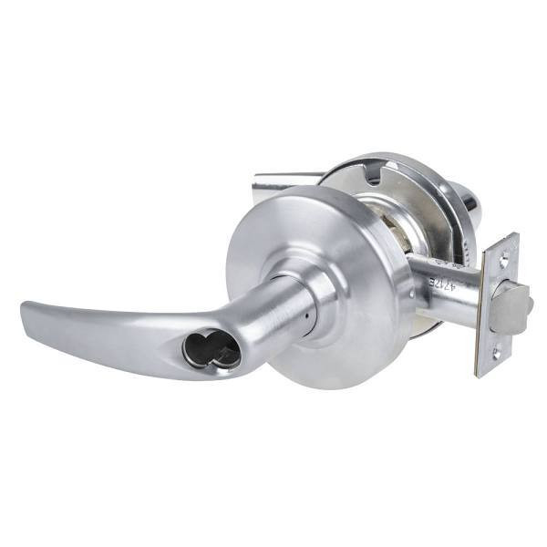 Schlage Grade 1 Storeroom Lock, Athens Lever, Sfic Prep Less Core, Satin Chrome ND80BD ATH 626