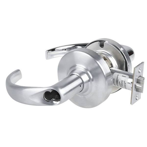 Schlage Grade 1 Storeroom Lock, Sfic Prep Less Core, Sparta Lever, Satin Chrome ND80BD SPA 626