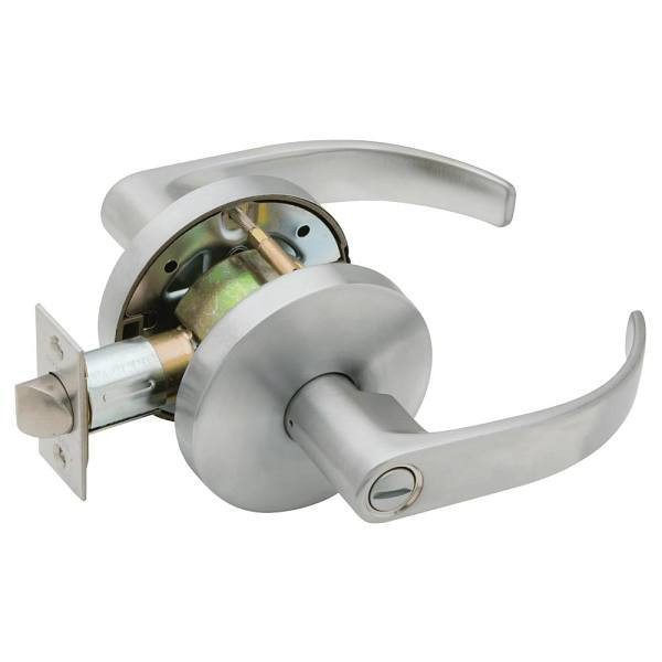 Falcon Grade 2 Privacy Cylindrical Lock, Non-Keyed, Quantum Lever, Satin Chrome W301S Q 626