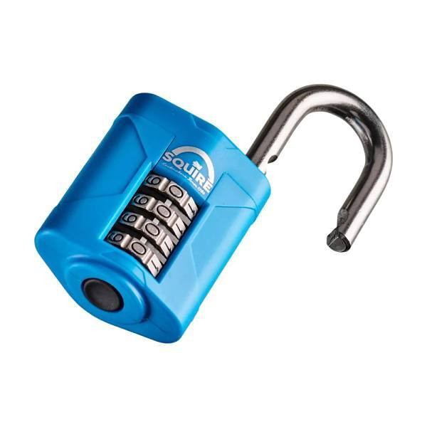 Squire Locks Marine Combination Padlock, 4 Wheel, Open Shackle, 50mm SQ-CP50S