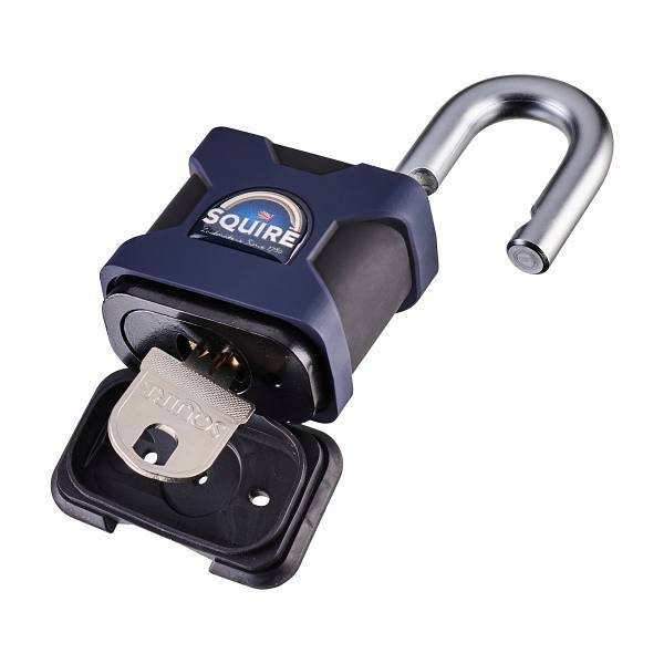 Squire Locks Stronghold Premium Padlock, Boron Steel, Open Shackle, 50mm, Keyed SQ-SS50S