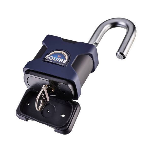 Squire Locks Stronghold Premium Padlock, Boron Steel, Open Shackle, 65mm, Keyed SQ-SS65S