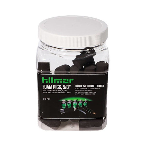 Hilmor 5/8 In. Lineset Cleaner Foam Pigs In Resealable Container,case Of 50 HLP5850