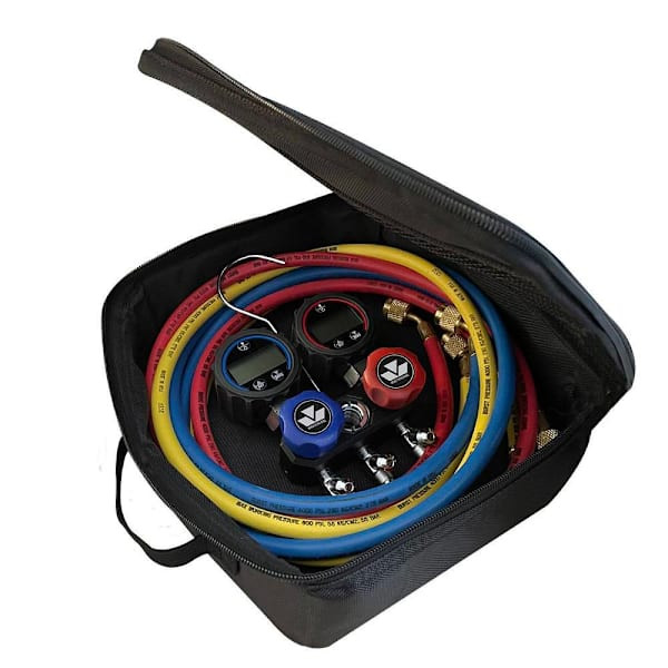 Mastercool Black Series Mini Fold COMPACT 2-Way Aluminum Manifold A2l Ready 94261